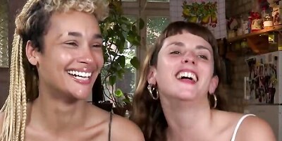 Two kinky lesbians are engaging in a hot action on the table