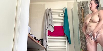 Spycam: My Stepmother In The Bathroom, Sniffing Her Panties And Masturbating