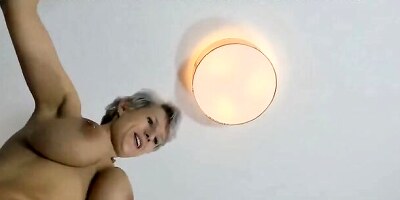 Angel Wicky receives a huge load of jizz on her big tits