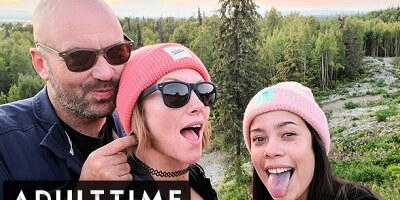 ADULT TIME - POV Hot Polyamorous Throuple Has Threesome In The Woods