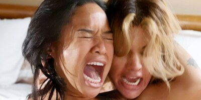 Busty Latina MILF has passionate sex with an ebony lesbian