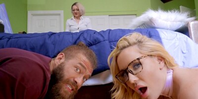 Blonde mistress Savannah Bond sneaky sex behind lovers wife's back