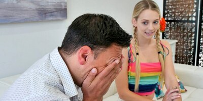 Teen On Pigtails Striptease Caught Naked