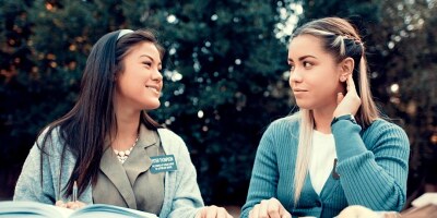 Sinful lesbian college babes taste & massage each other's muffs