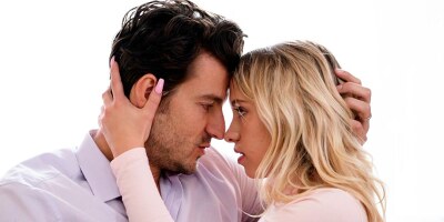 Blonde seductress sits on her stepbro's dick and rides it