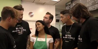 Ebony Loni Legend Interracial Gangbang