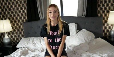 Petite Blonde Teen Spinner First Casting