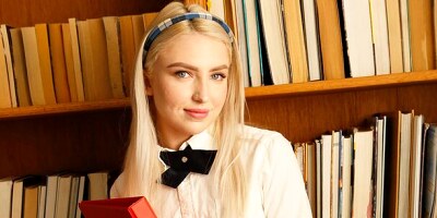 Tiny Cute Blonde Teen Britt Says It's Cool