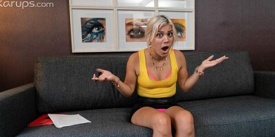 Good-looking blonde Lilith Grace fucked in the missionary pose as she likes