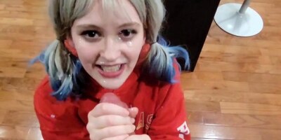 THE PERFECT CUMSHOT FACIAL - Eager to Please Slut Gets Cum Bath - Princess Sloppy Rose