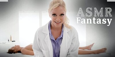 ASMR Fantasy - Hyper Real Sexbot Christy Love SQUIRTS All Over Lesbian Technician Serene Siren