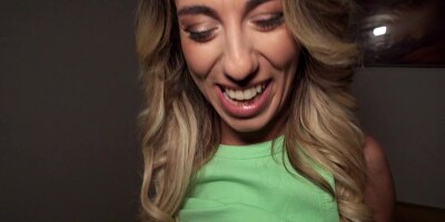 POV sex for money with hot blonde Megane Lopez
