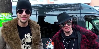 Horny blonde girl blows a guy she just met in the club