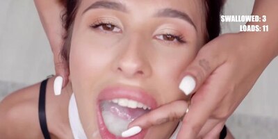 Cum in mouth porn with promiscuous baby from Premium Bukkake