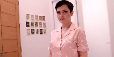 Blonde cougar talks dirty while stroking and sucking a hard cock