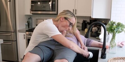 Fake tits MILF Crystal Clark rides stud's hard cock