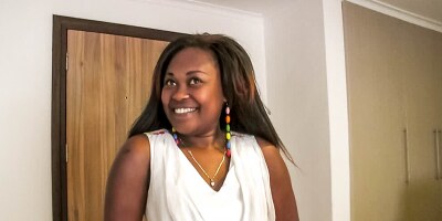 African Masseuse Hired for Full Body Interracial Fuck