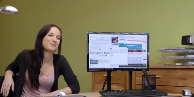 Czech brunette has sex in exchange for a loan