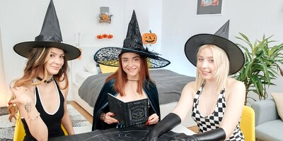 Halloween lesbian sex night