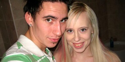 Sweetheart blonde with long-hair Teena fucked in the bathroom