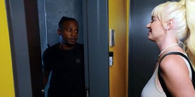 Blonde babe Kate Dee is fucked by black stud Haitian Fresh