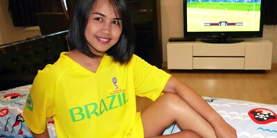 World Cup jersey Thai teen amateur homemade blowjob and cowgirl fucking