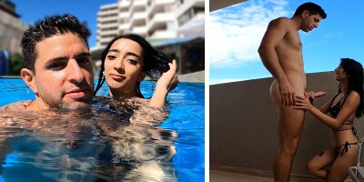 ARGENTINIAN SLUT is Picked Up From The Swimming Pool and FUCKED in her Hotel Room