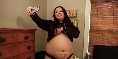 Round stunner woke up and determined to be a horny dame, in front of the camera