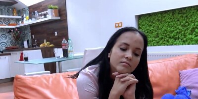 Landlord gets BJ instead of money from a naughty chick