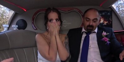 Busty bride drilled by stranger in front of groom