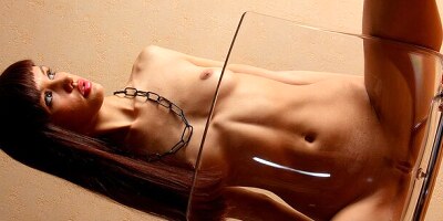 Skinny Leggy Teen Capri Rubs Herself with Lotion