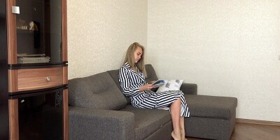 Russian cutie Drika is horny and solo masturbates