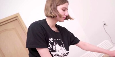 Lana Broks gets naked and plays with her wet pussy