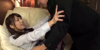 Horny college girl in uniform loves dirty sex