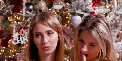 Having fun under the christmas tree