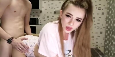 Gf Fucks And Eats Cum With Barely Legal