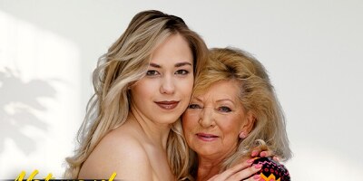 Blonde granny movie with admirable Selvaggia from Mature NL