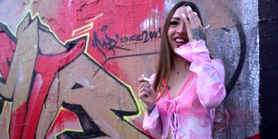 POV sex for money outdoor for Latina Melania Dark