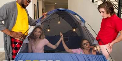 Petite Babe Lily Larimar Covers Jovan Jordan's Eye While Penelope Kay Gives Him A Blowjob - Brazzers