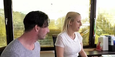 German Teacher Seduce Curvy Teen Jana Schwarz to Fuck at Home Lesson