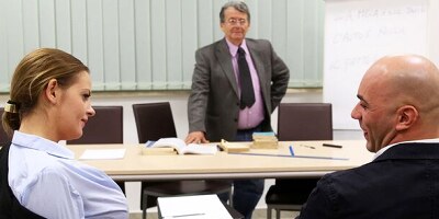 Big Tits at School featuring Candy Alexa's natural tits video