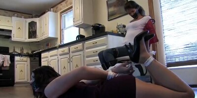 Jasmine And Bff Are Caught Bound And Humiliated By Old Geez