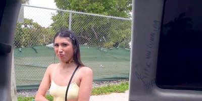 Penelope Woods getting anally fucked in the pervert bus