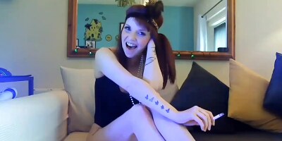 Flapper Smoking And Pussy Tease