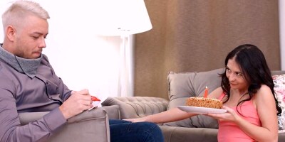 Bald dude with a round bum gets as rimjob as a gift