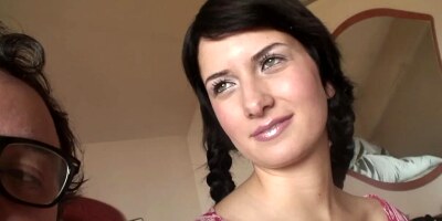 Despite being much older the Spanish teen allows him to pound her