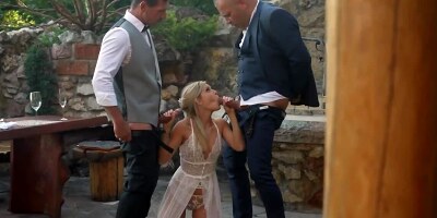 Lucky wife gets to fuck her man and one more man too