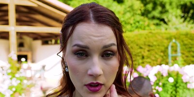 Redhead bride Charlie Red gets fucked hard during her wedding