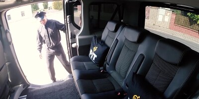 Backseat fucking with the ultimate European seductress