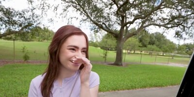 Reese Robbins is picked up and fucked hard by a huge dick